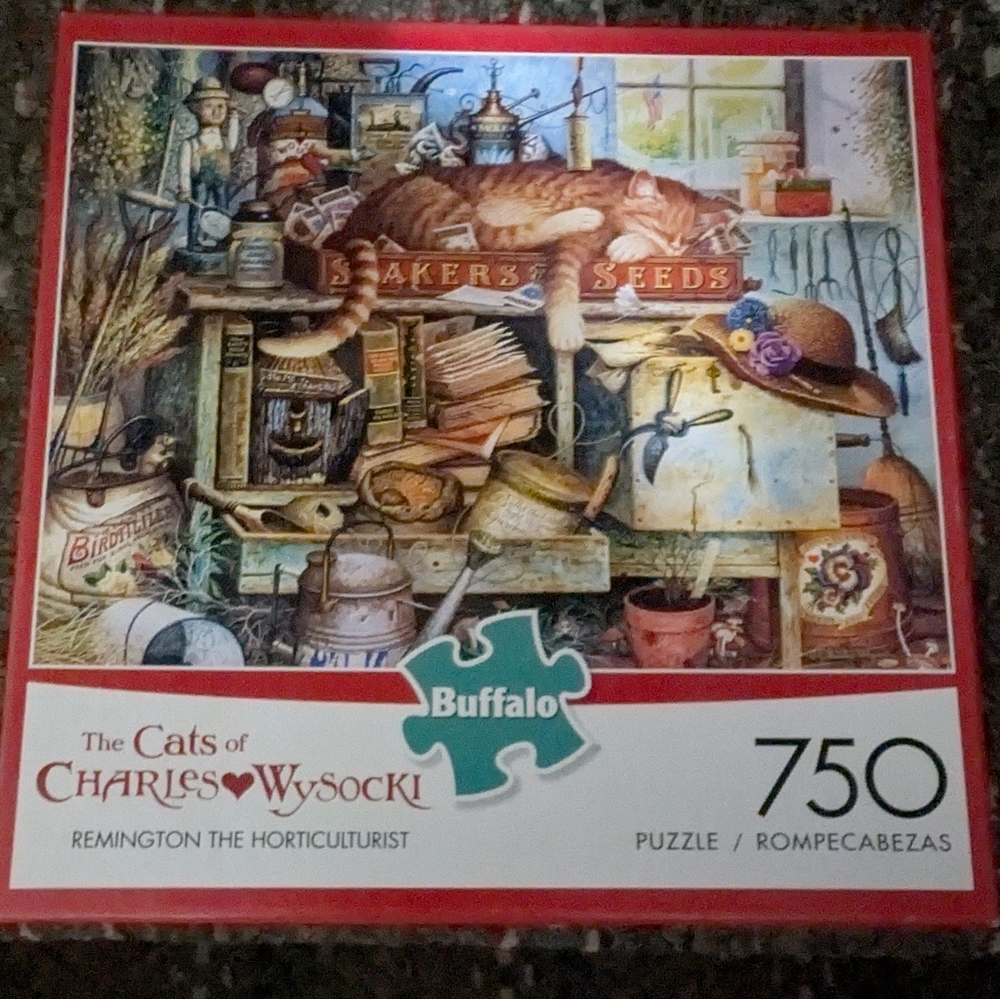 REMINGTON THE HORTICULTURIST 750 PC BUFFALO PUZZLE BY CHARLES WYSOCKI NICE